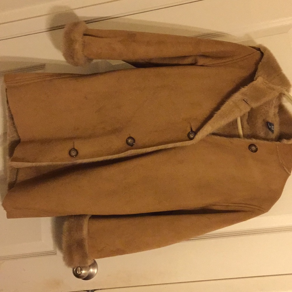 Brown fur coat/kids size 12(XL) - Picture 1 of 7